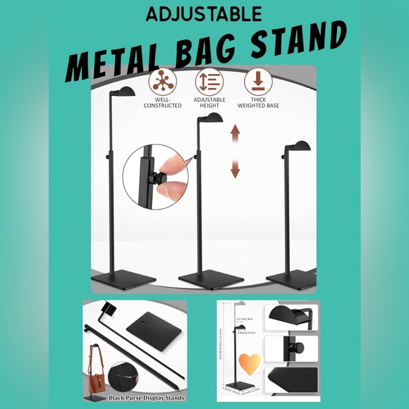 SALE 🎊TOP SELLER💝 Adjustable Bag Display Heavy Duty Stainless Steel Stand - Picture 2 of 8
